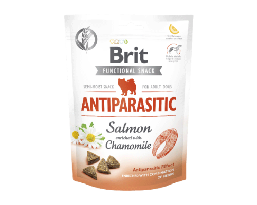 Brit Care Dog Functional Snack Antiparasitic Salmon - 150g przysmak dla psa miskakarmypl
