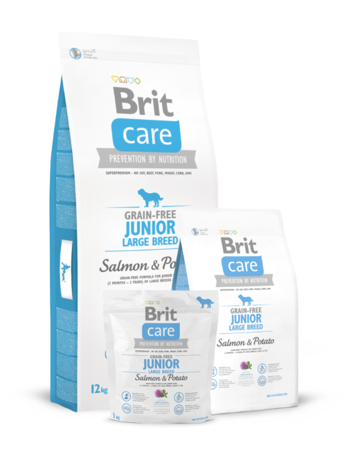 Brit Care Junior Large Breed Salmon & Potato - 3kg, 12kg sucha karma dla psa miskakarmypl