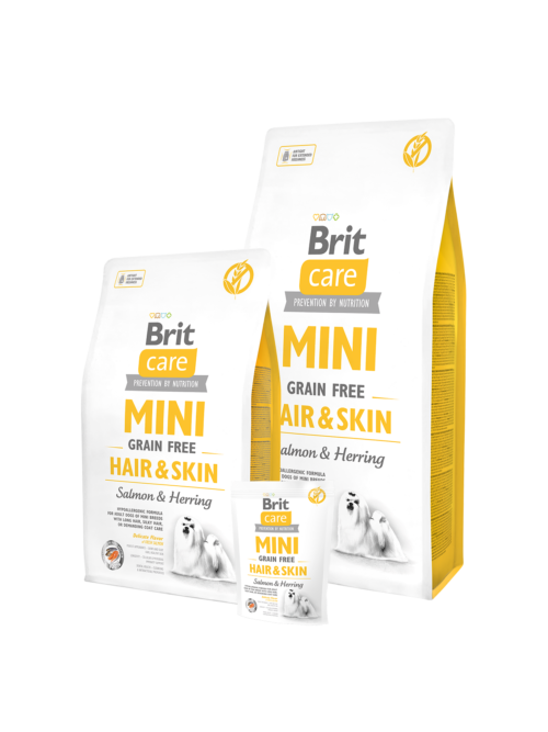 Brit Care Mini Grain Free Hair & Skin - 7kg - sucha karma dla psa - miskakarmypl