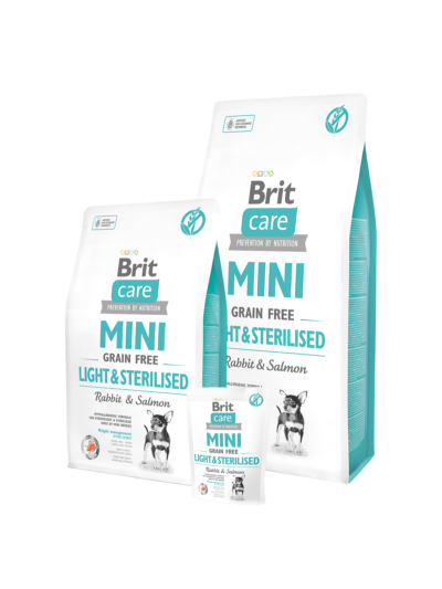 Brit Care Mini Light Sterilised - Królik Łosoś - 7kg - sucha karma dla psa - miskakarmypl