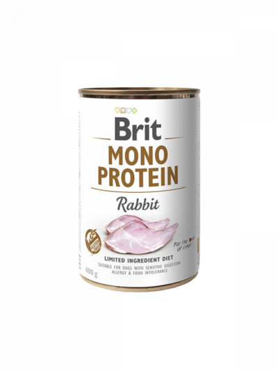 Brit Mono Protein Rabbit - 400g puszka dla psa miskakarmypl