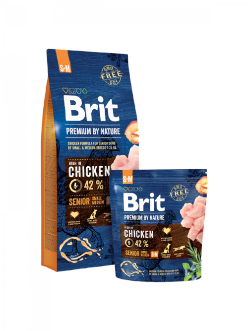 Brit Premium By Nature Senior S+M - sucha karma dla psa - miskakarmypl