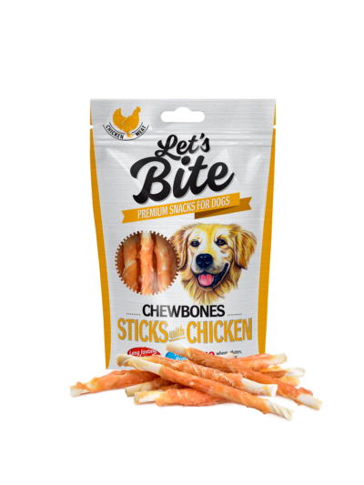 Let’s Bite Chewbones - Sticks with Chicken - 30g 800g przysmaki dla psa miskakarmypl