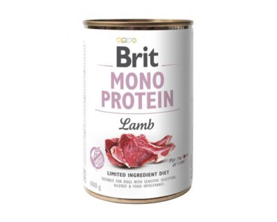 Brit Mono Protein - Jagnięcina - 400g puszka - karma mokra monobiałkowa - MiskaKarmy.pl