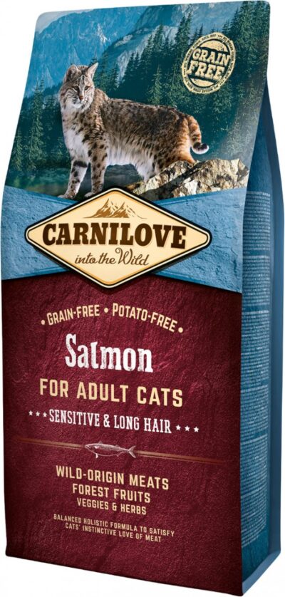 Carnilove - Salmon - 6kg - karma sucha - kot dorosły długowłosy - miskakarmypl