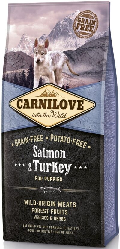 Carnilove Salmon & Turkey - 12kg - karma sucha - szczeniak - miskakarmypl