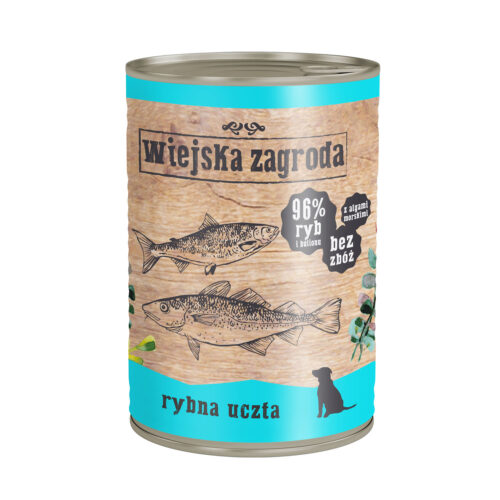 Wiejska Zagroda - Rybna Uczta - Pies - Mokra – front - 400g – MiskaKarmy.pl