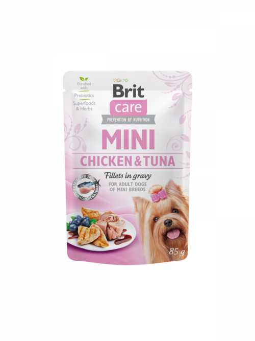 Brit Care Mini Chicken & Tuna - 85g saszetka dla psa - miskakarmypl