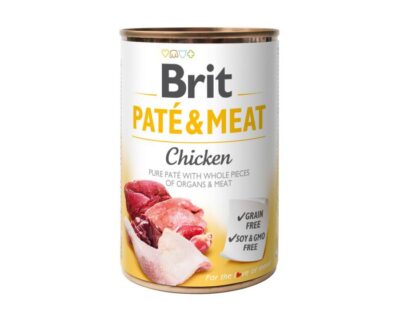 Brit - Pate & Meat - Chicken - 400g puszka - mokra karma dla psa - miskakarmypl
