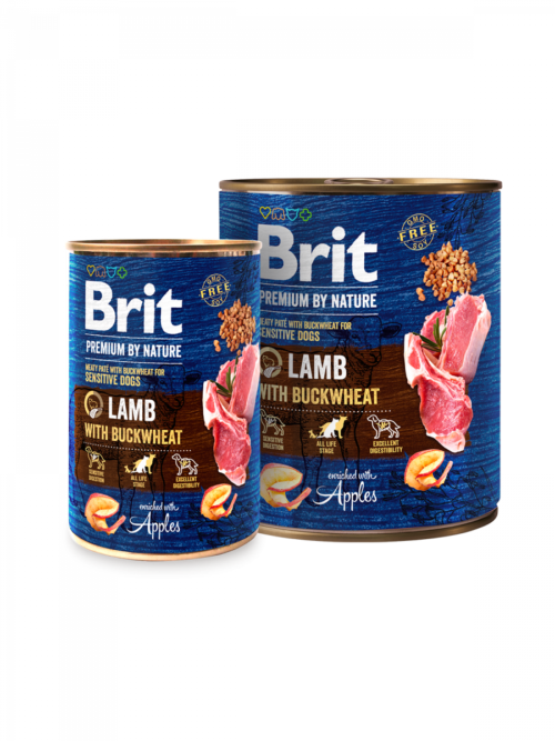 Brit Premium By Nature Lamb with Buckwheat - puszka dla psa - karma mokra - miskakarmypl