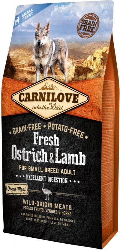Carnilove Fresh Ostrich & Lamb - 6kg - karma sucha - pies - miskakarmypl