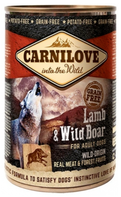 Carnilove - Lamb & Wild Boar - puszka 400g - karma mokra pies - miskakarmypl