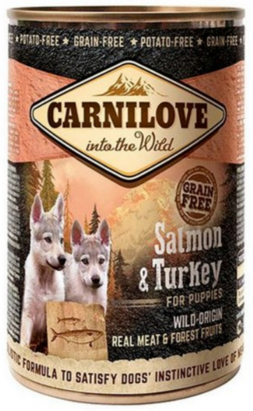 Carnilove - Salmon & Turkey for Puppies - puszka 400g - karma mokra szczeniak - miskakarmypl