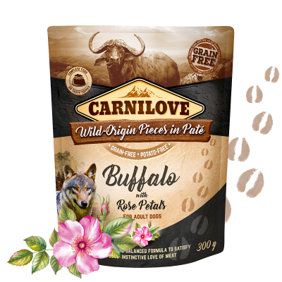 Carnilove Buffalo with Rose Blossom - 300g saszetka dla psa miskakarmypl