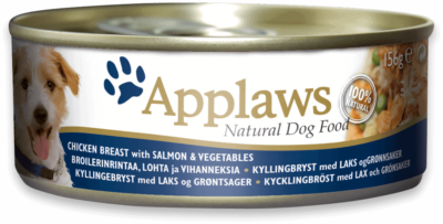 Applaws - Kurczak, łosoś i warzywa - 156g - puszka mokra karma dla psa - miskakarmypl