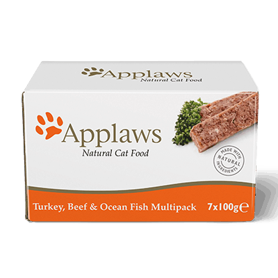 Applaws Turkey, Beef and Ocean Fish Multipak - 7x100g pasztet dla kota - miskakarmypl