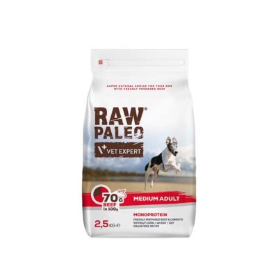 RAW Paleo Adult Medium - Wołowina - sucha karma dla psów - 2,5kg - miskakarmypl