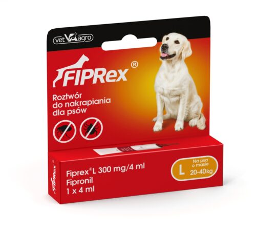 Fiprex L - Spot-On - Krople na Pchły - Pies - Od 20kg Do 40kg - Miskakarmy.pl