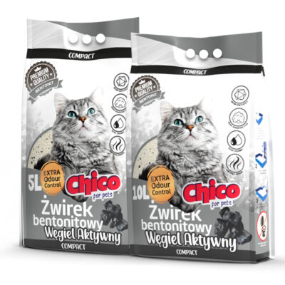 Chico - For - Pets - Aktywny - Węgiel - Żwirek - Dla - Kota - Miskakarmy.pl